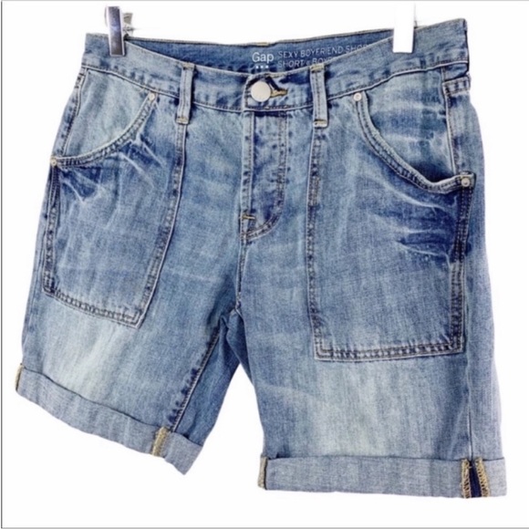 GAP FACTORY sexy boyfriend denim shorts 2 - Picture 5 of 9